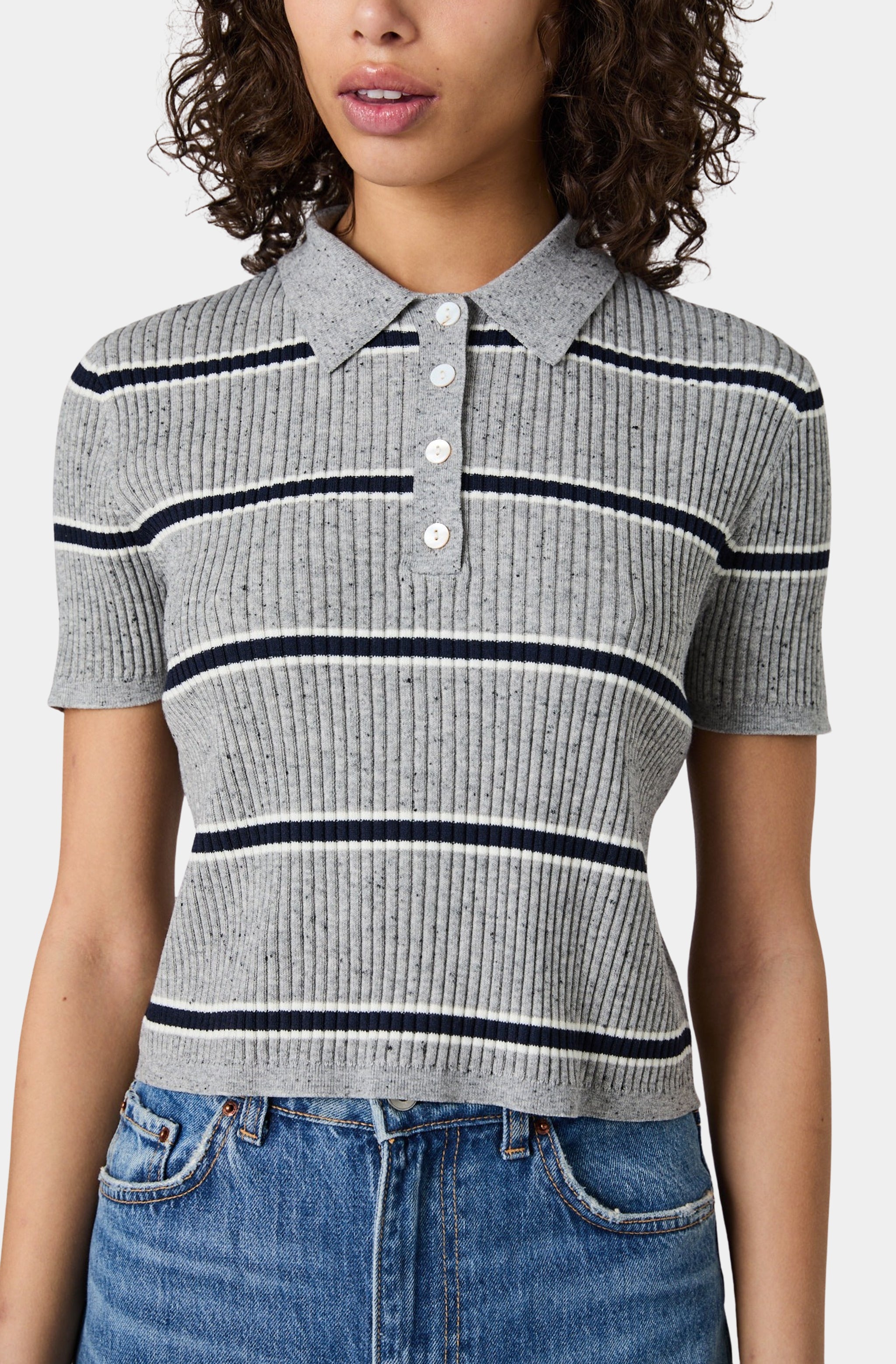Mason Knit Varsity Stripe Polo