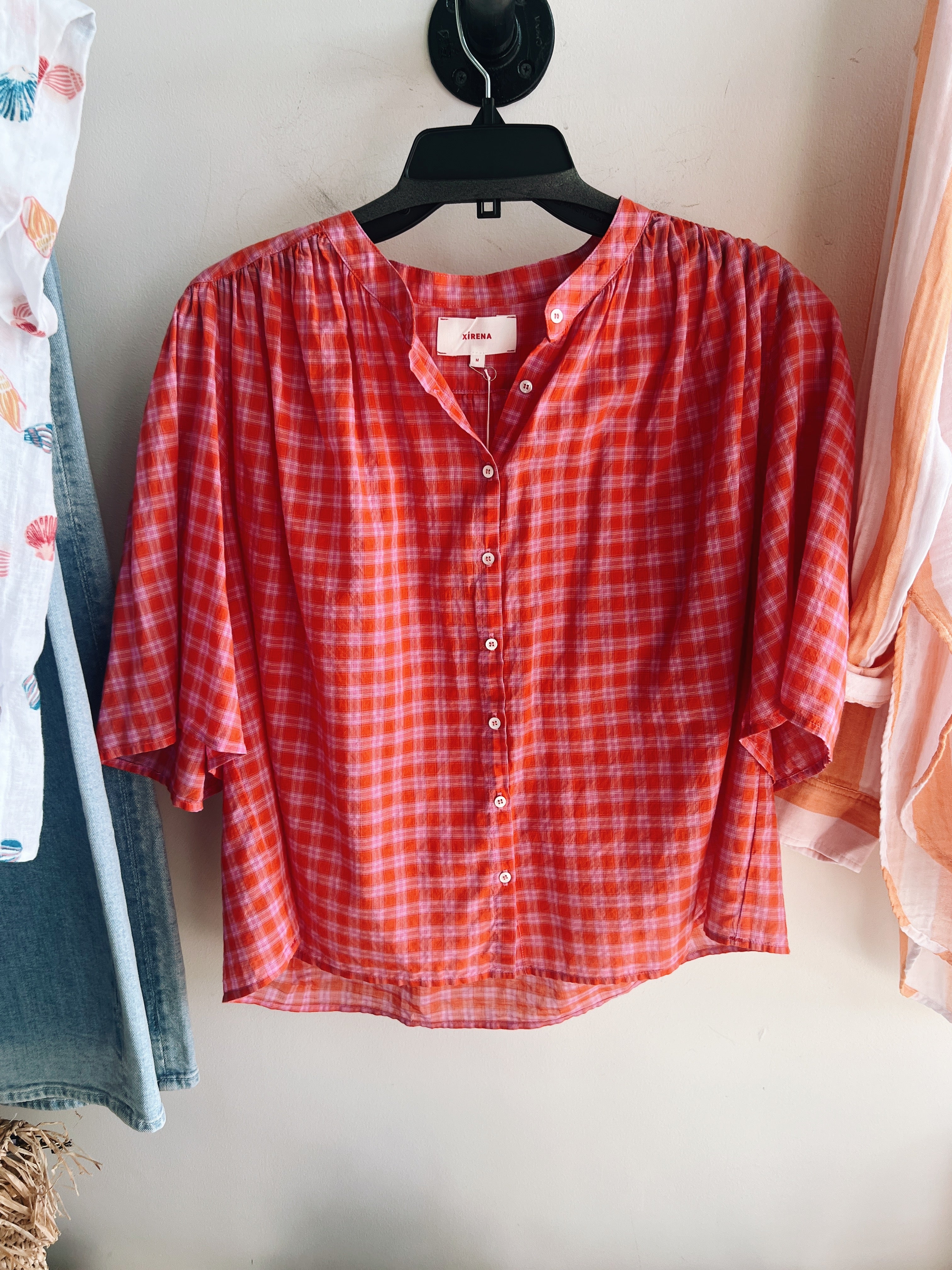 Carys Shirt in Orange Pink