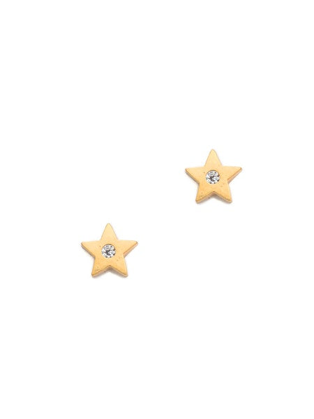 CZ Gold Star Studs