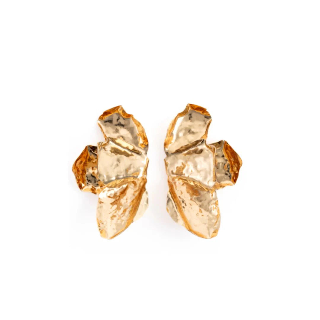 Metallic Petal Earrings