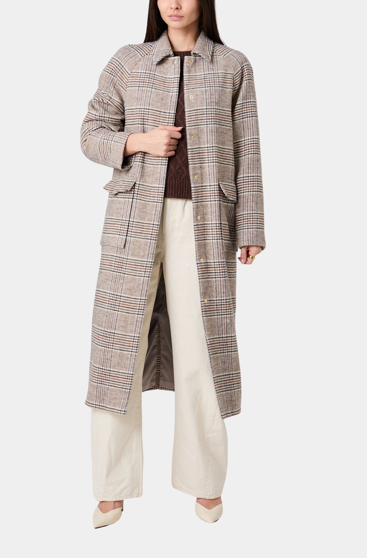 Sutton Plaid Tailored Coat