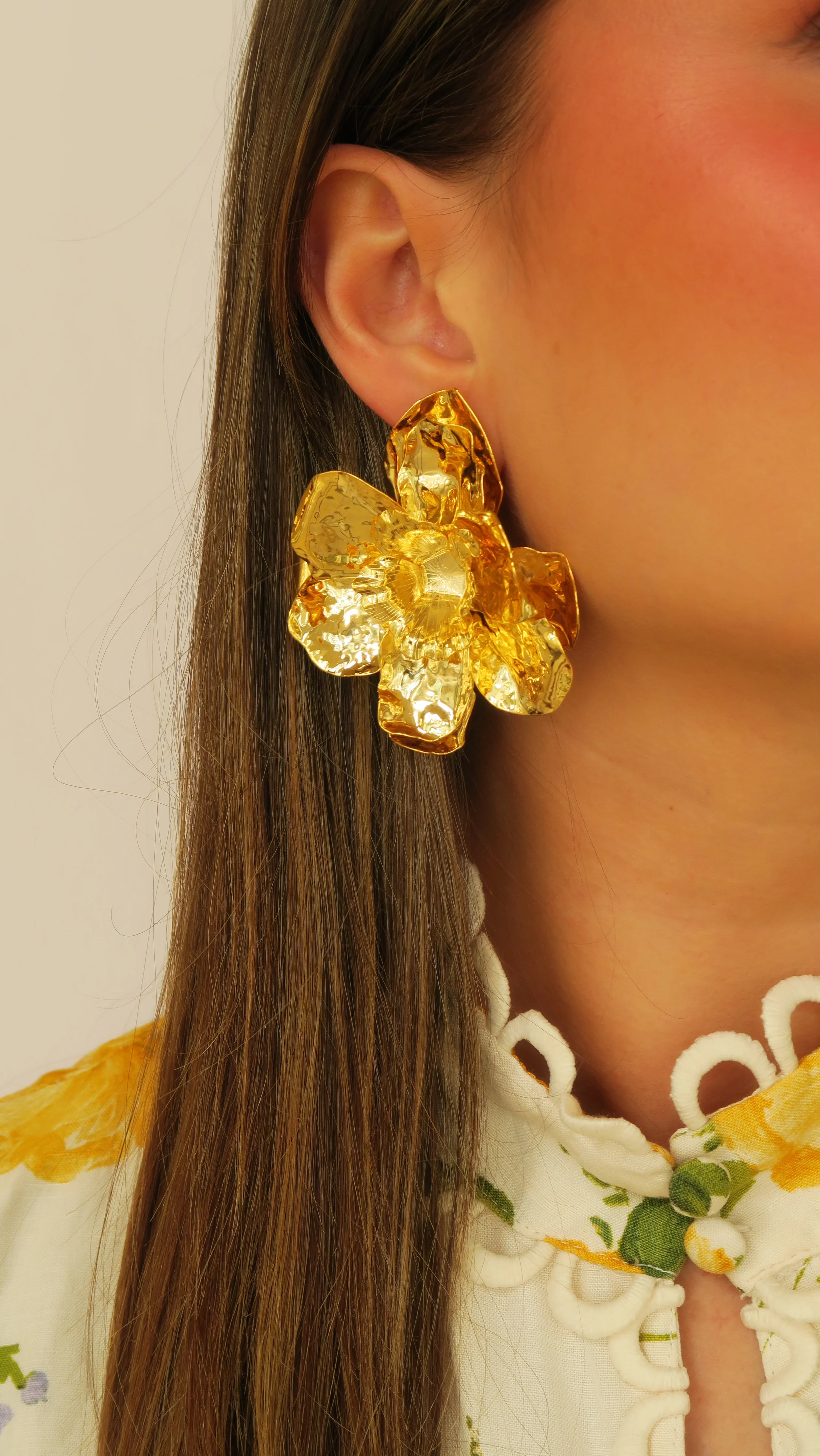 Metallic Bloom Earrings