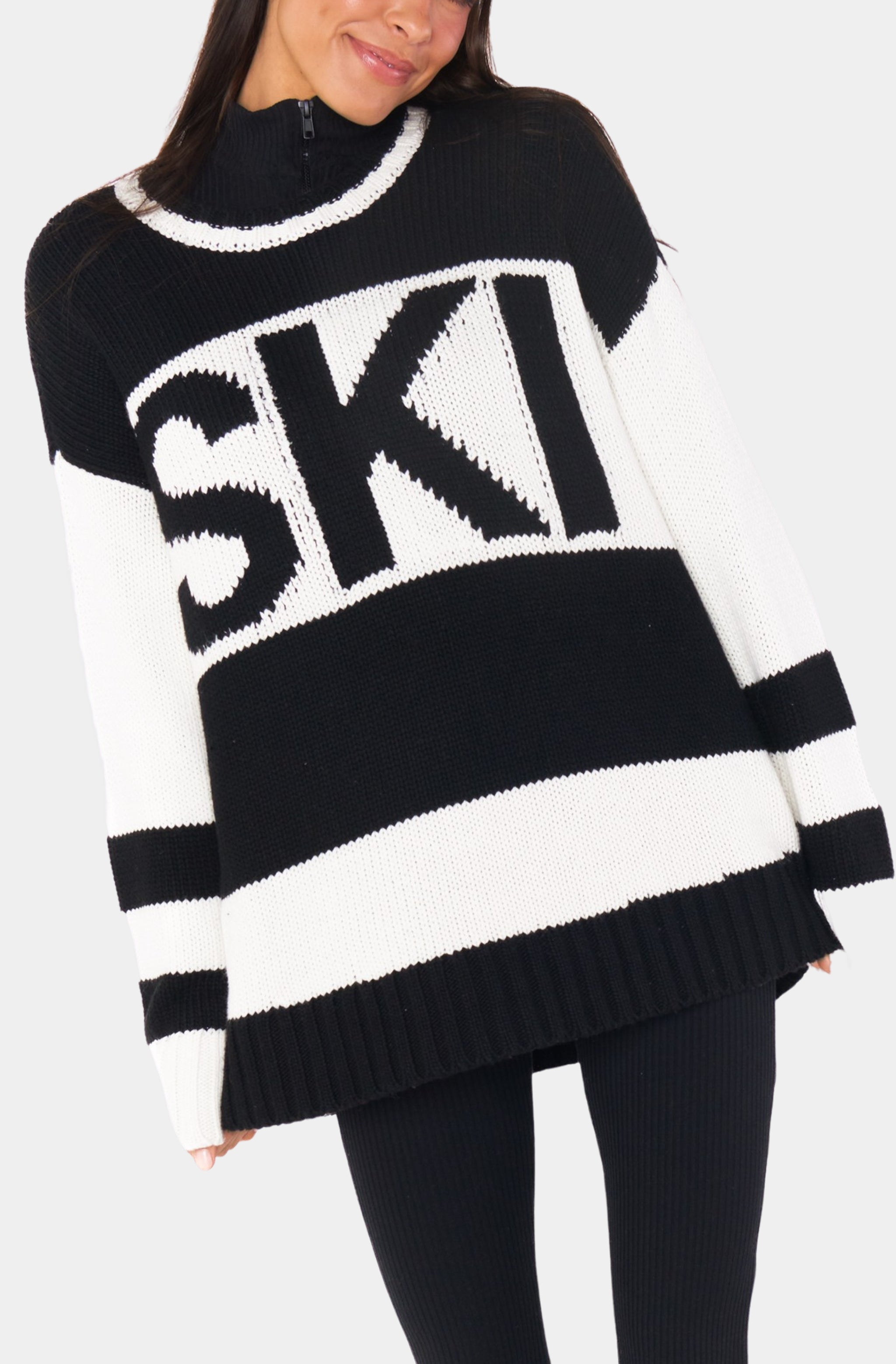 Ski In Sweater