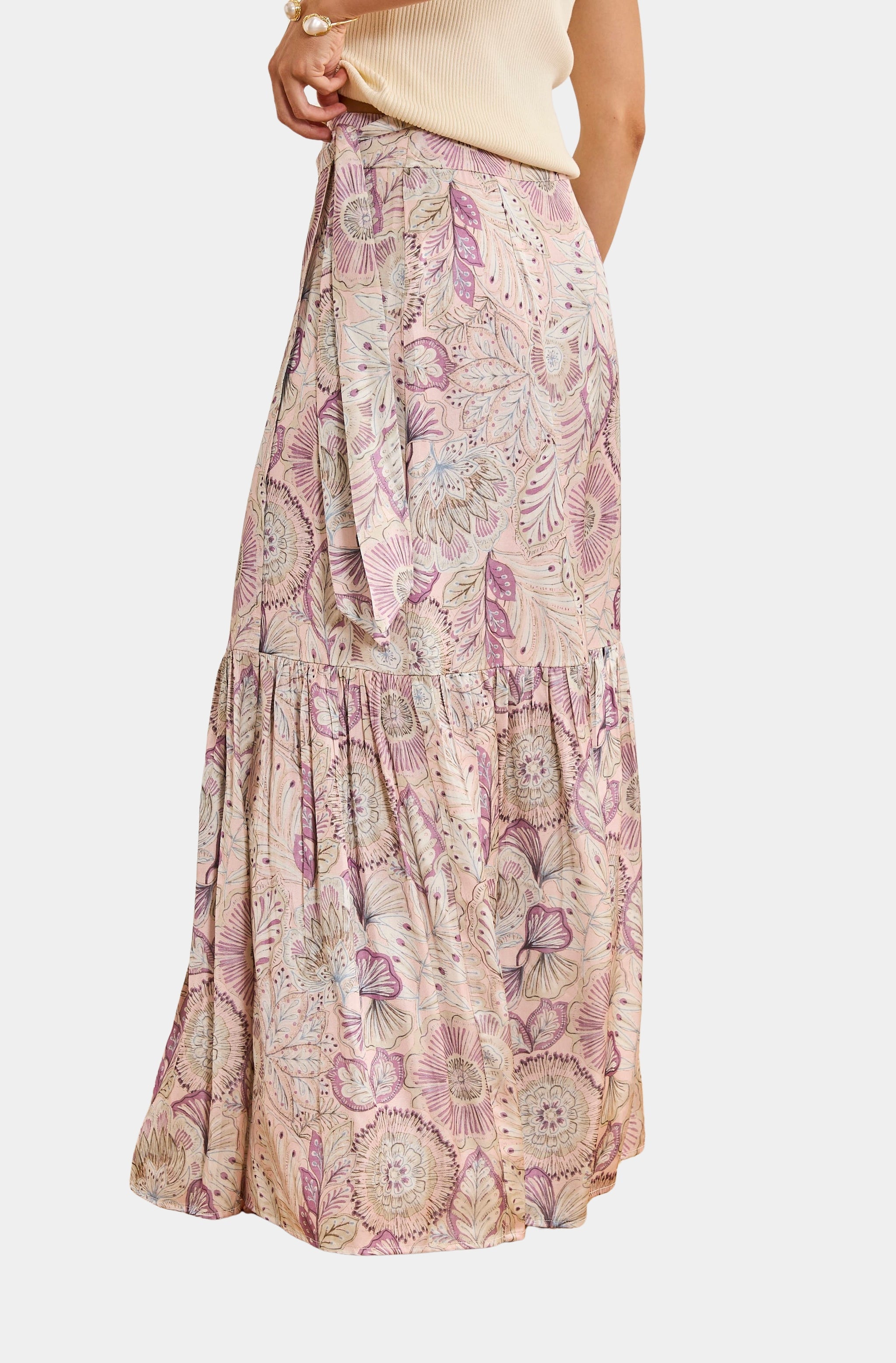 Long Printed Skirt