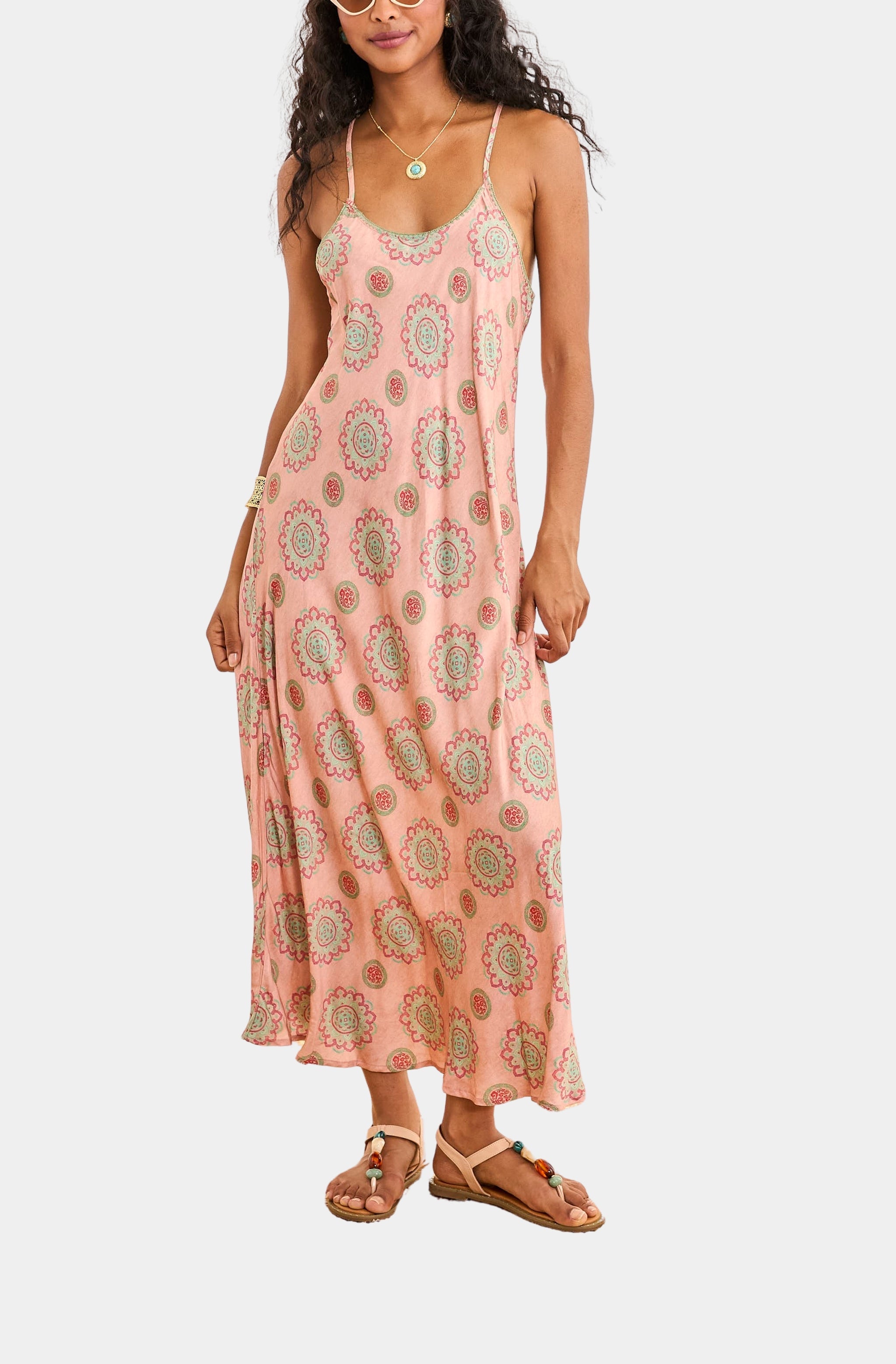 Long Printed Viscose Dress