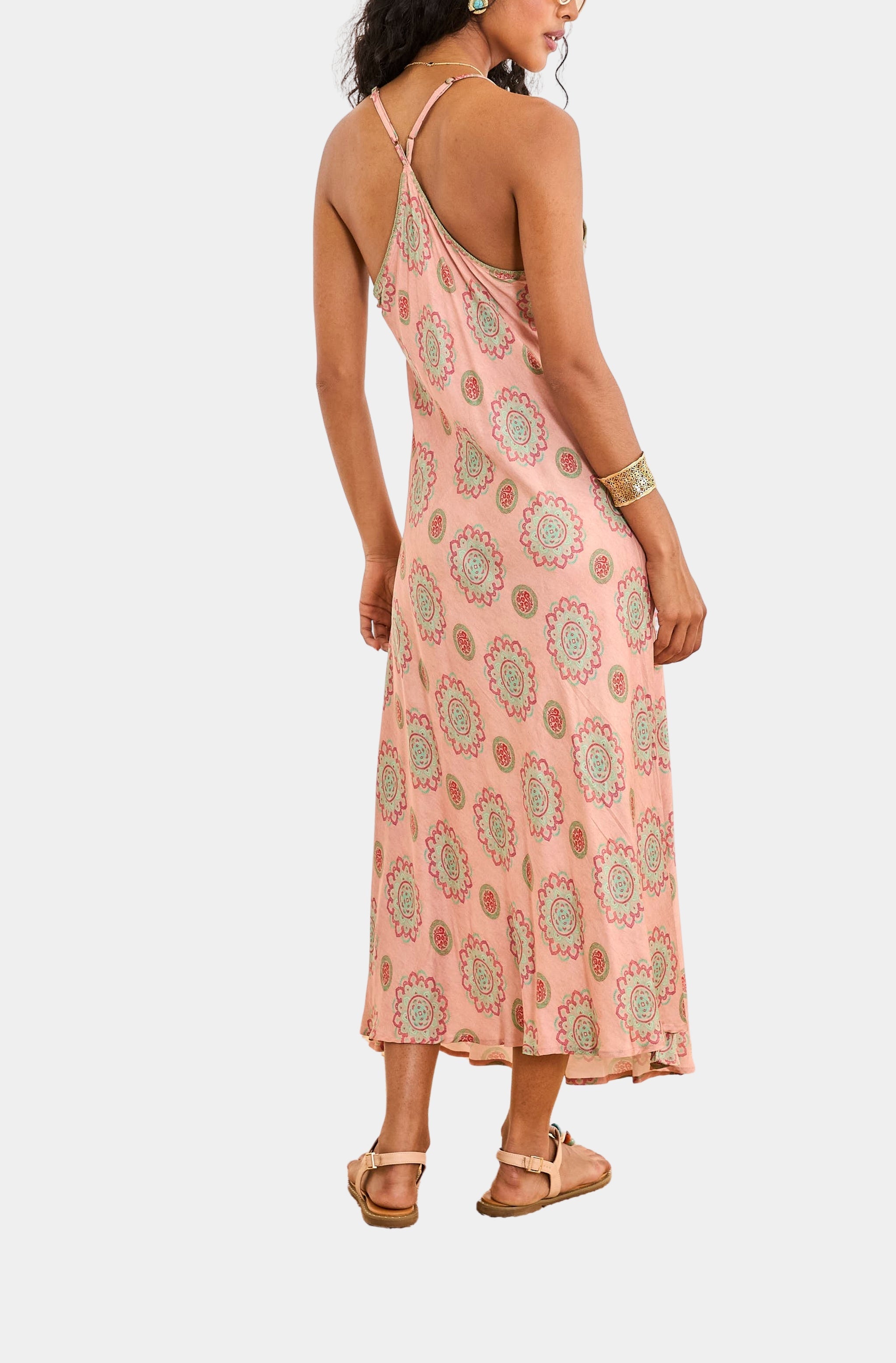 Long Printed Viscose Dress