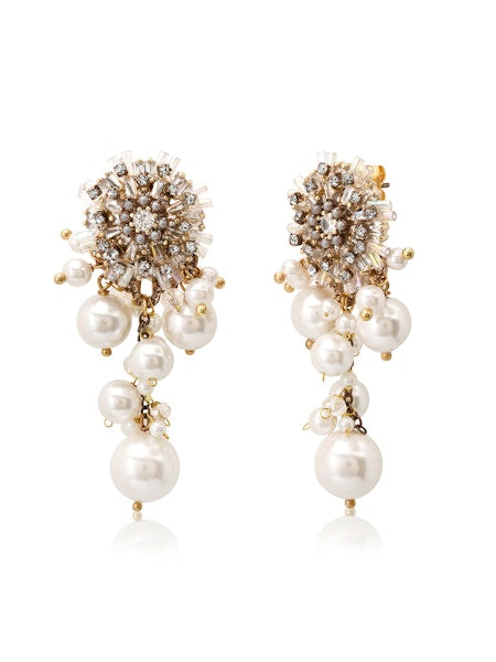 Pearls and Beads Cascading Earrings