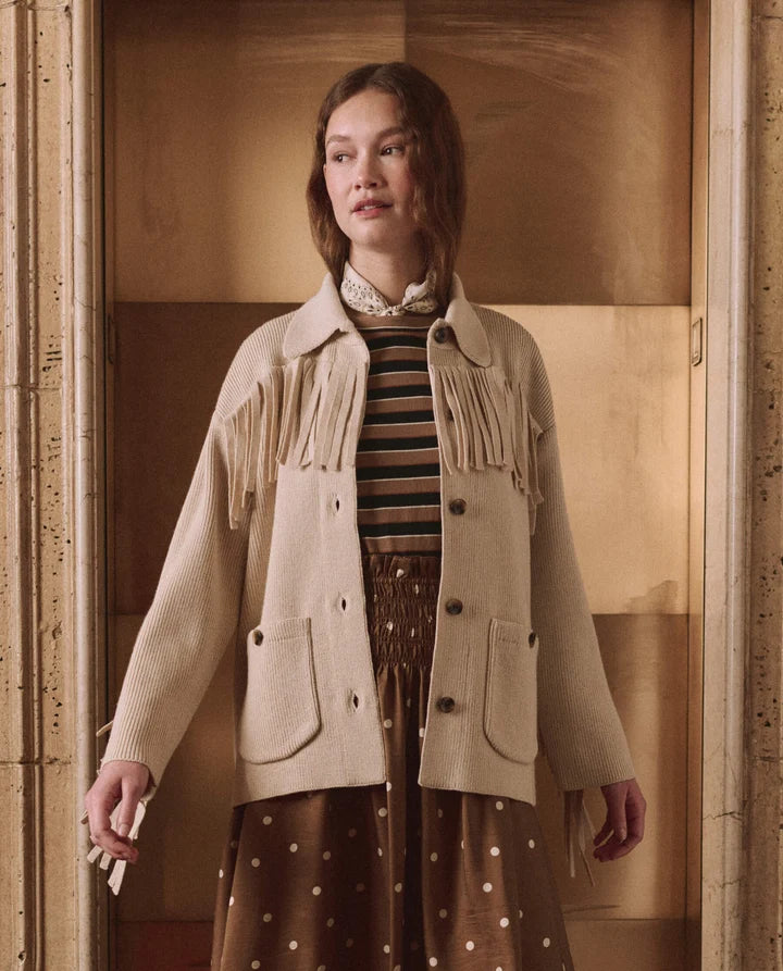 The Western Fringe Sweater Jacket