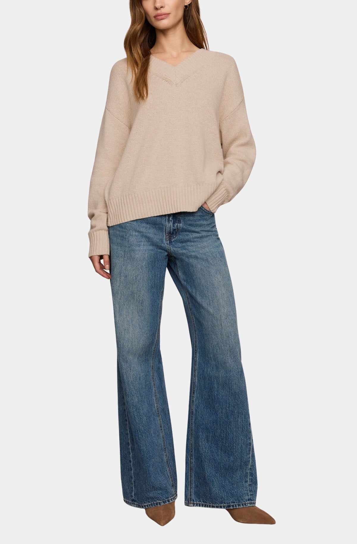 Cloud Spun V-Neck Sweater