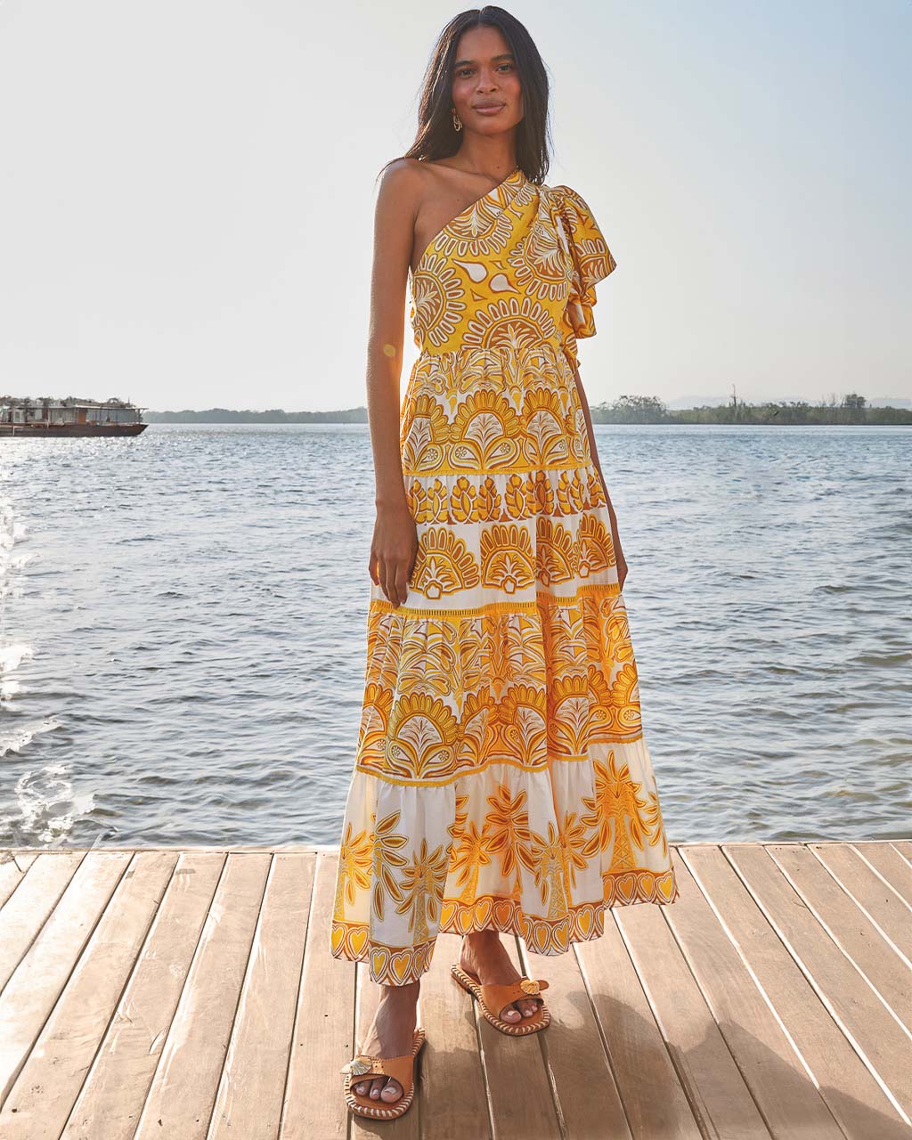 Yellow Ainika Tapestry Maxi Dress