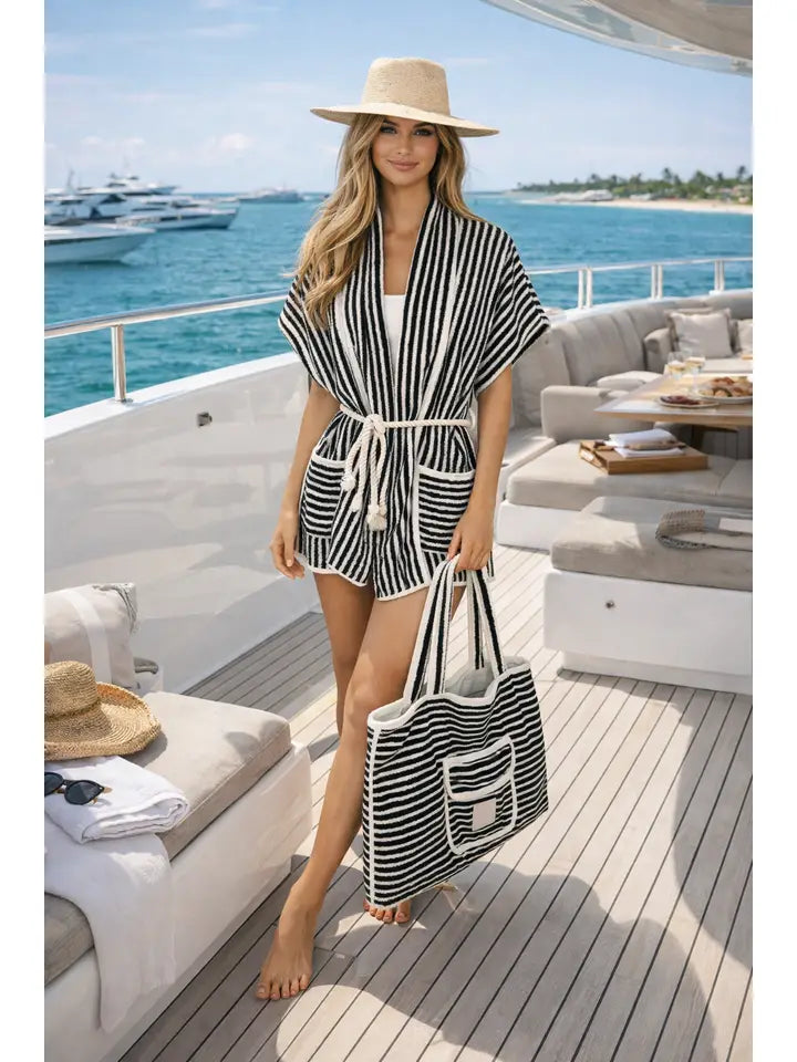 Sleeveless Terry Beach Towel Blazer