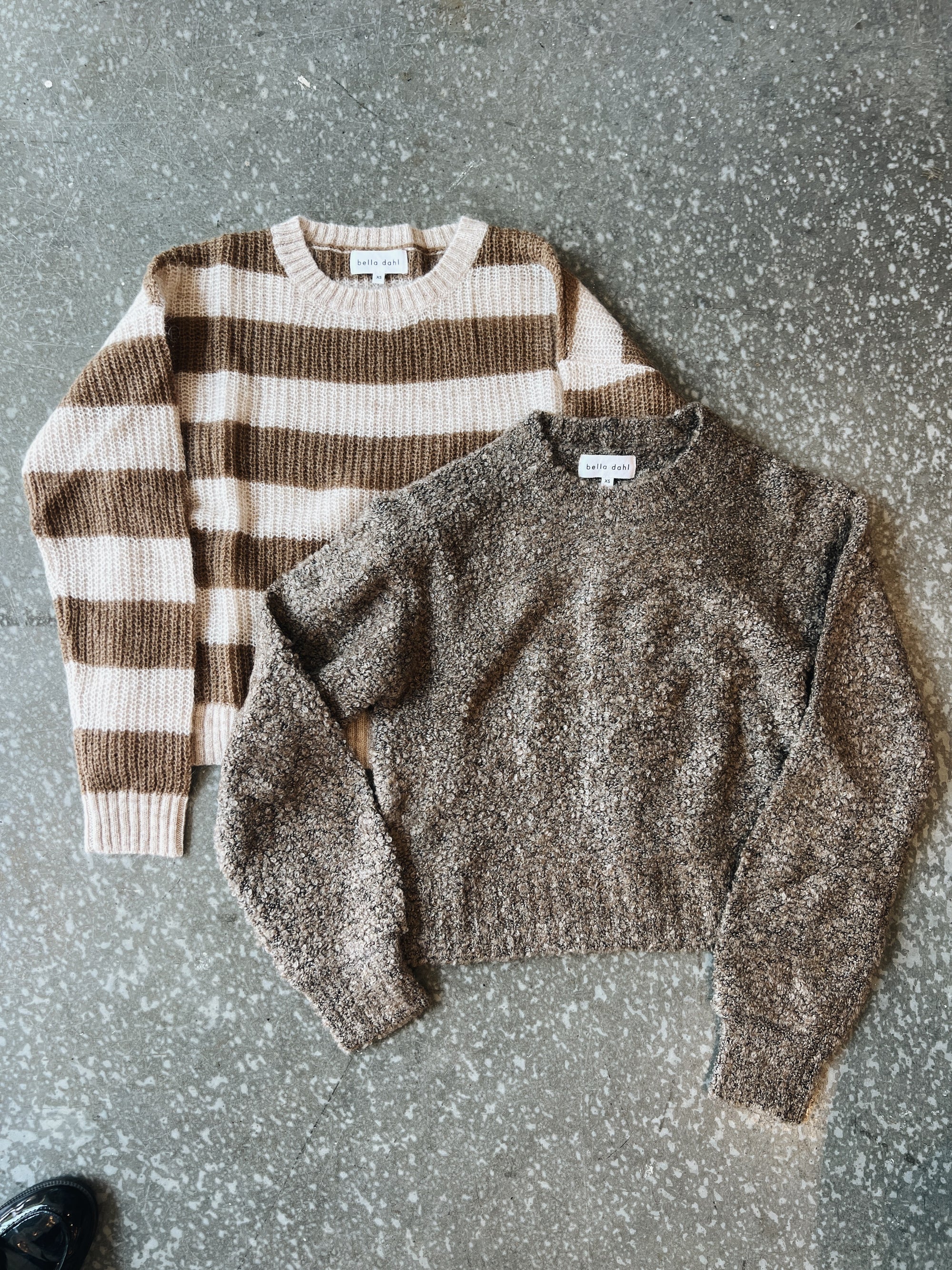 Long Sleeve Crew Sweater - Rustic Oak
