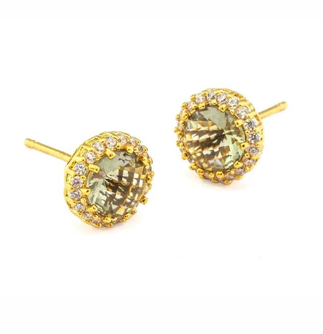 Large Rhinestone Post Earring