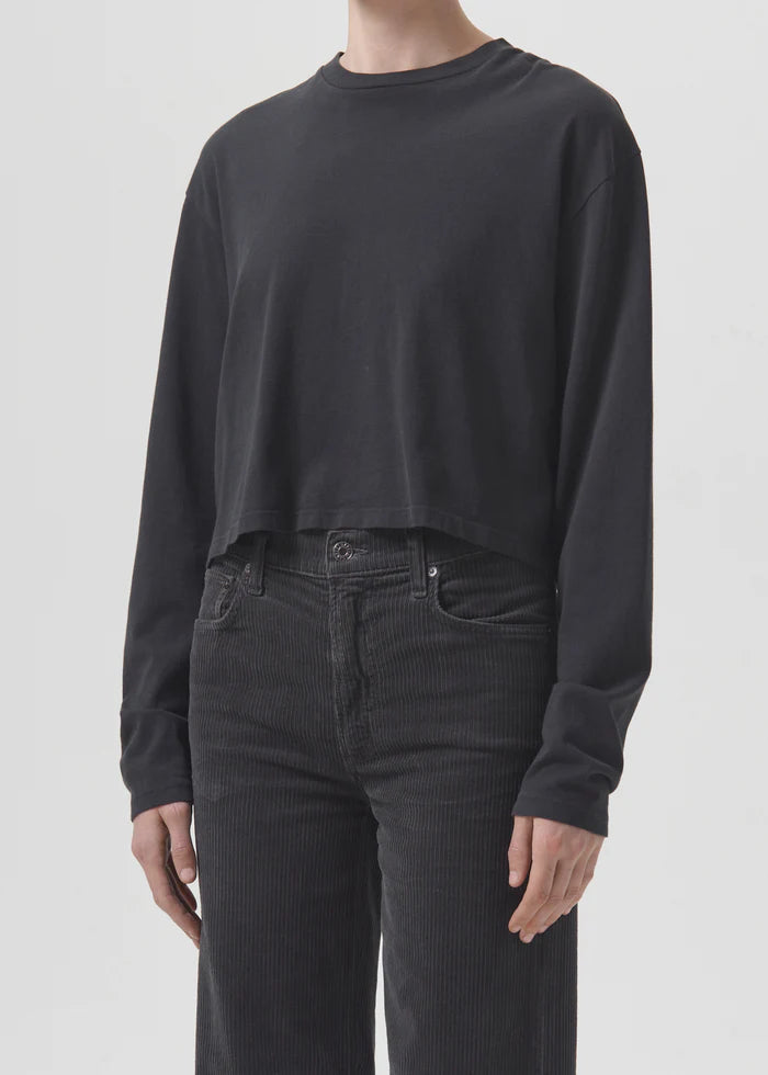 Mason Cropped Tee in Marker