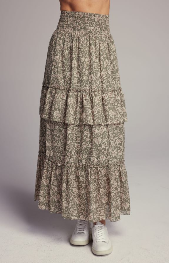 Rory Skirt in Foliage Floral