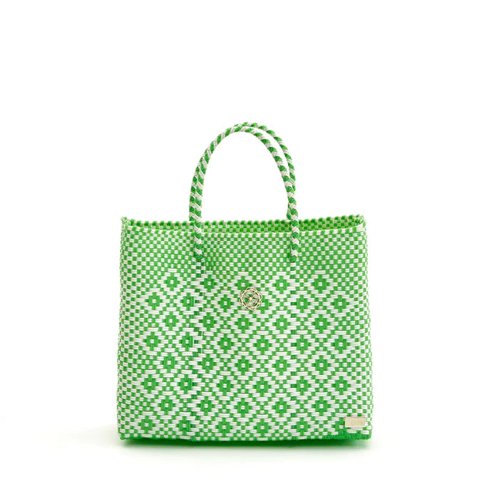 Small Green Aztec Tote Bag