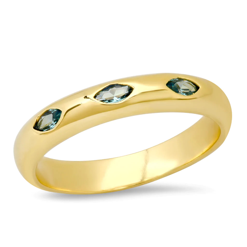 Three Stone Gold Ring