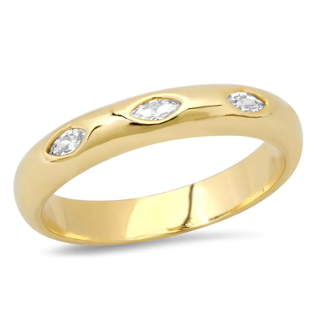 Three Stone Gold Ring
