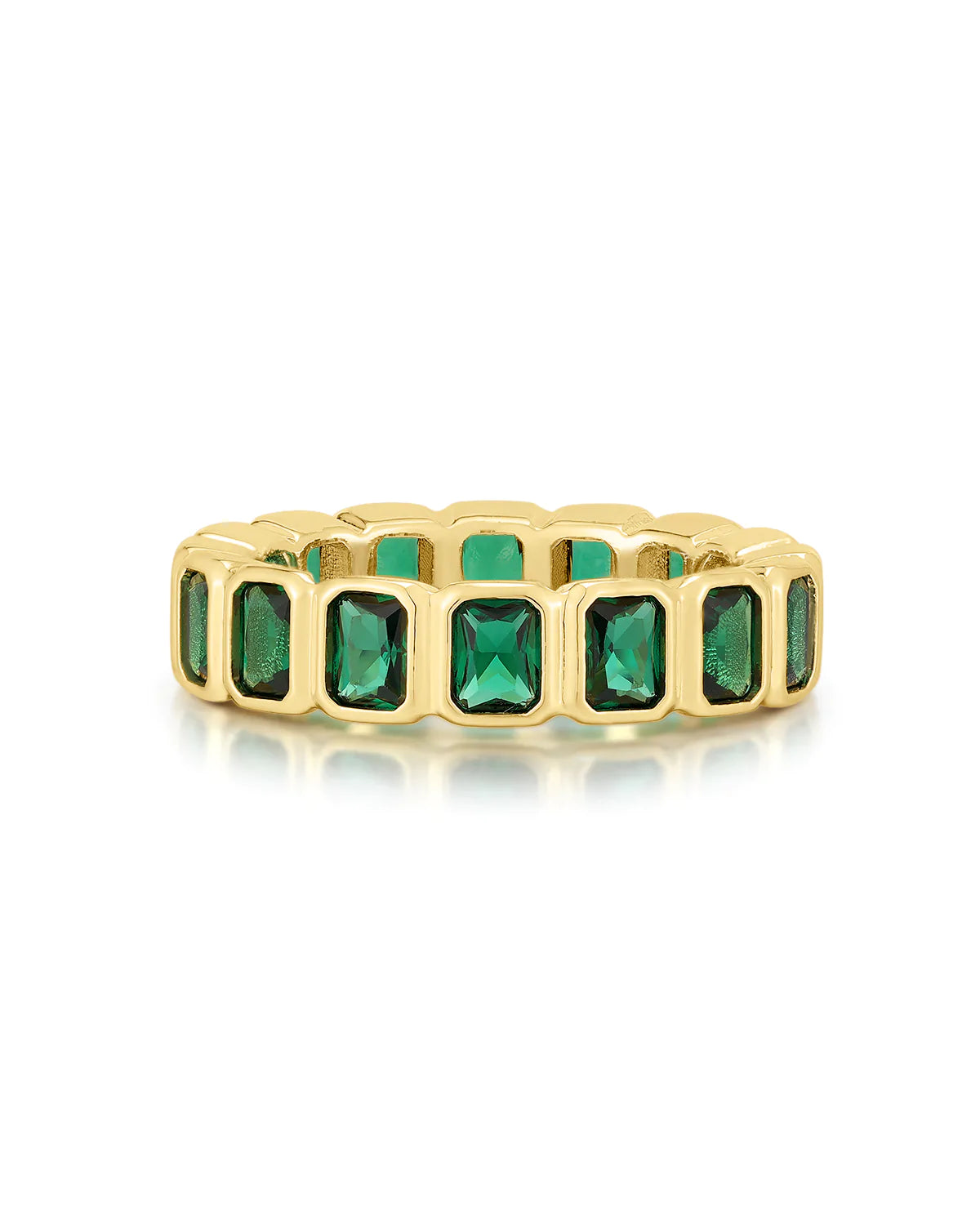 Bezel Emerald Ballier Ring Emerald Green