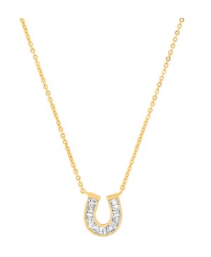 Baguette Horseshoe Necklace