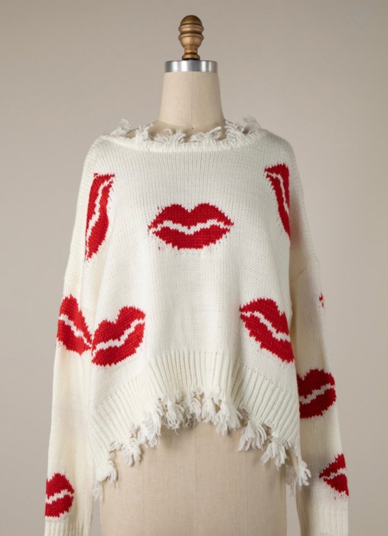 Lip Distressed Sweater