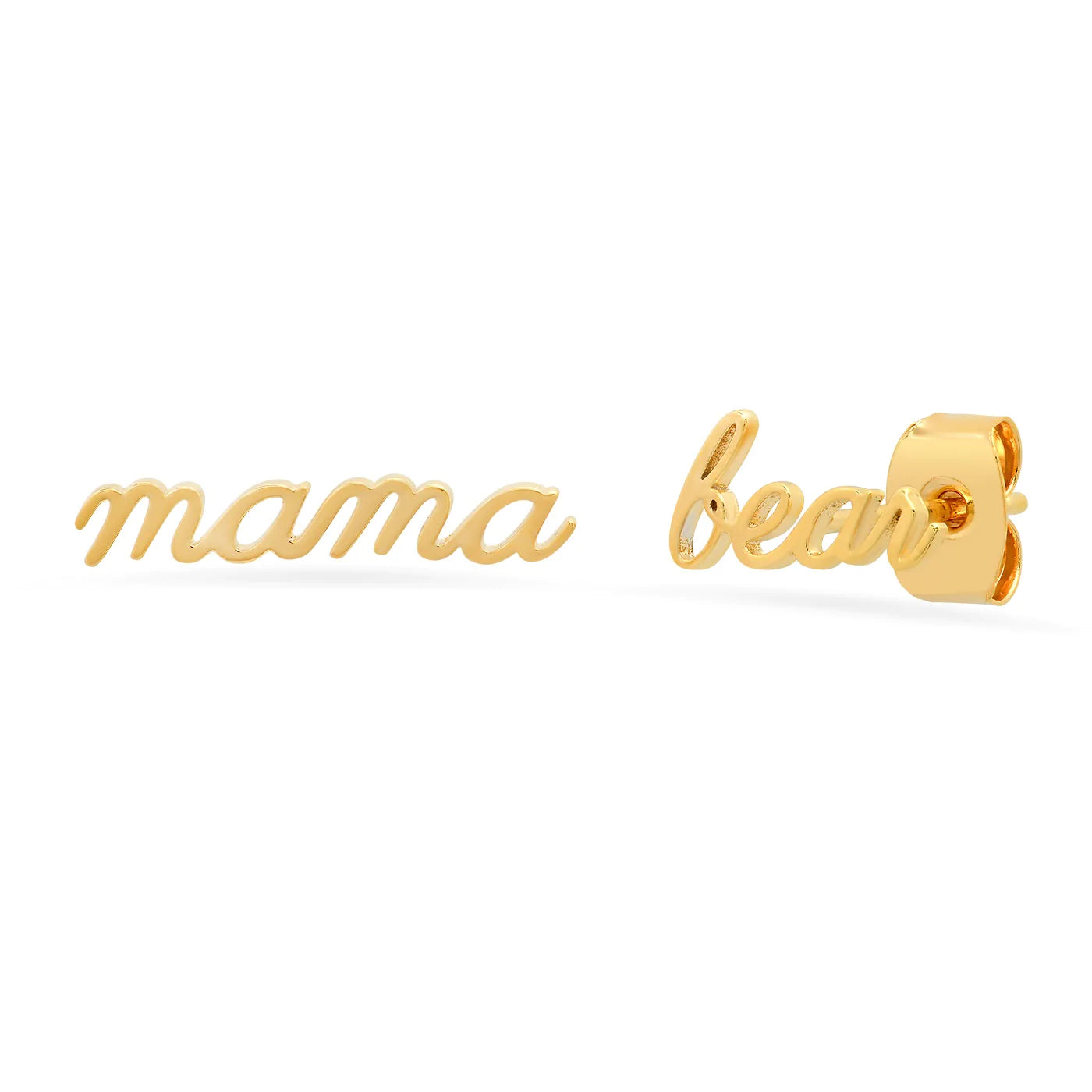 Mama Bear Script Earring