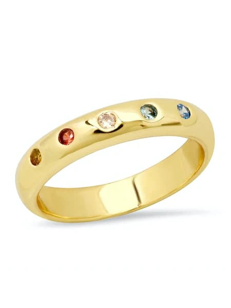 Multi Stone Gold Ring