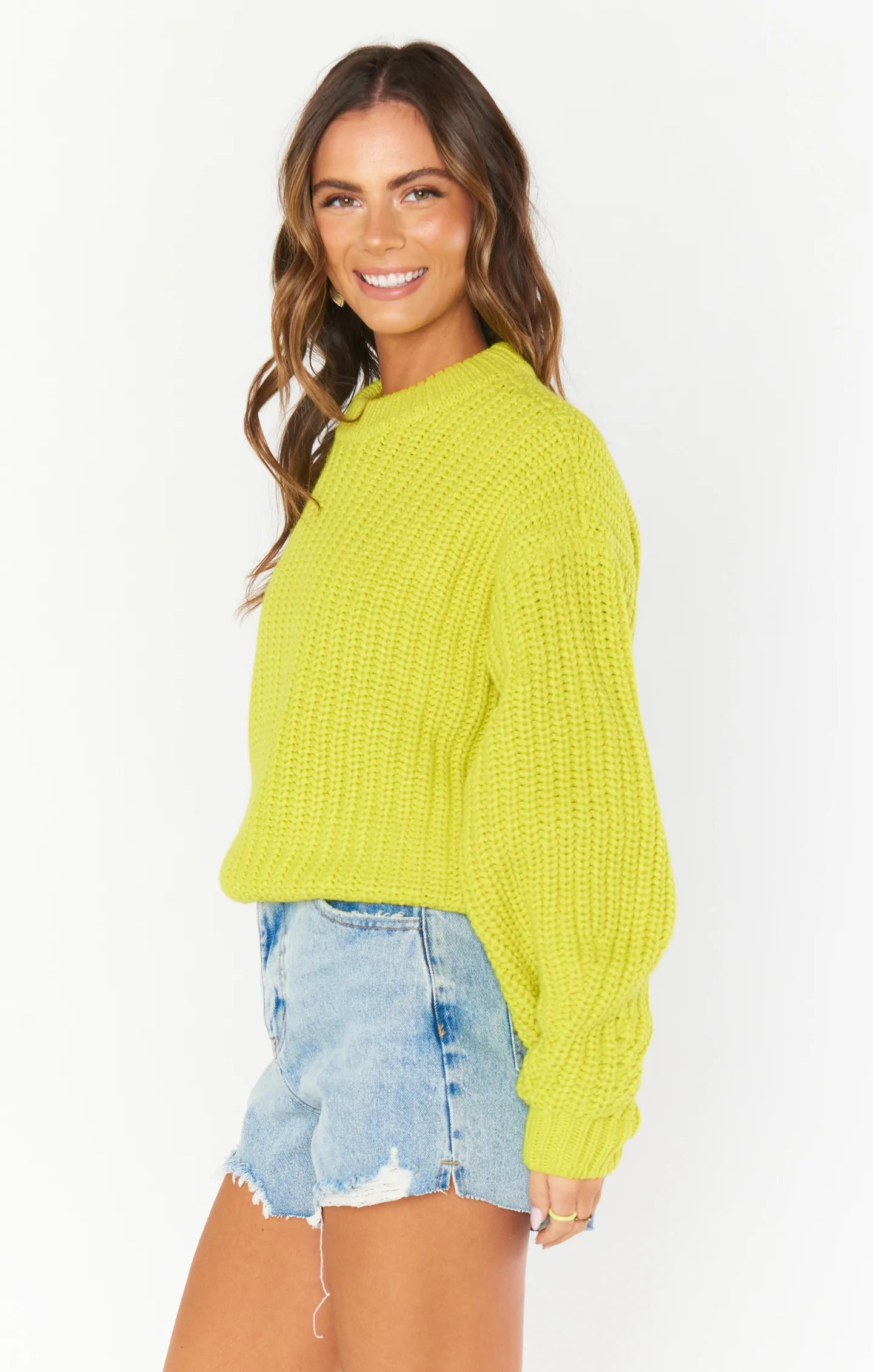 Bailey Sweater - Lime Knit